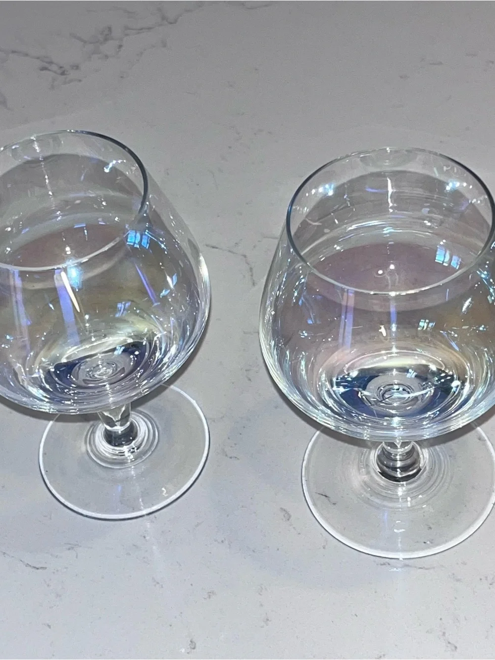 Bohemia Crystal-Crystalex cognac brandy snifters set of 2 Iridescent